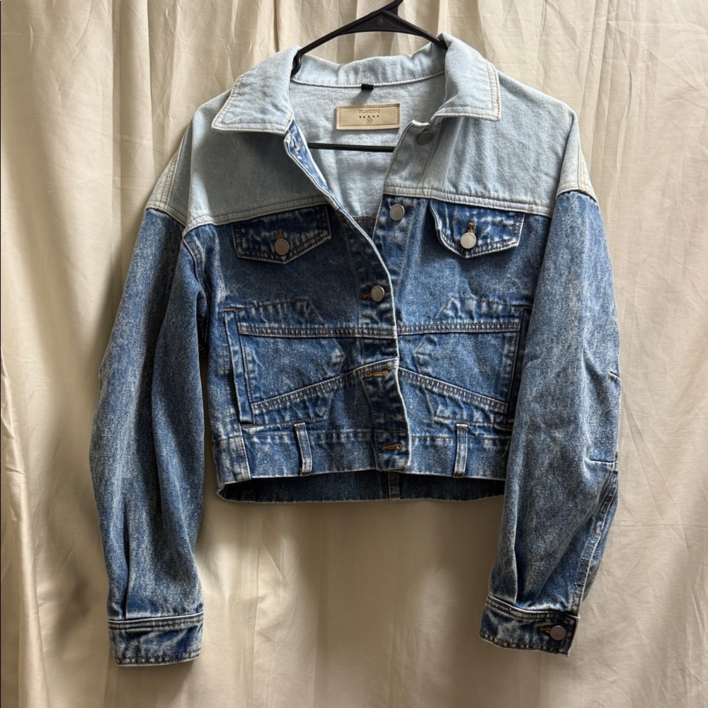 Blank NYC Blue Two-Tone Jean Jacket